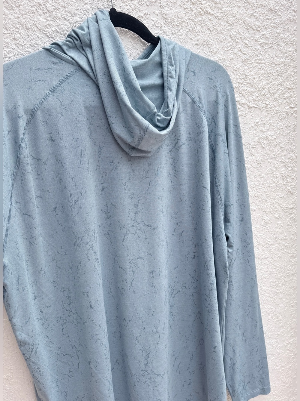 Peter Millar - Light Blue Marbled Long Sleeve Performance Tee Sun Shirt UPF 50 - Picture 4 of 6
